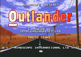 Outlander (Europe) Title Screen